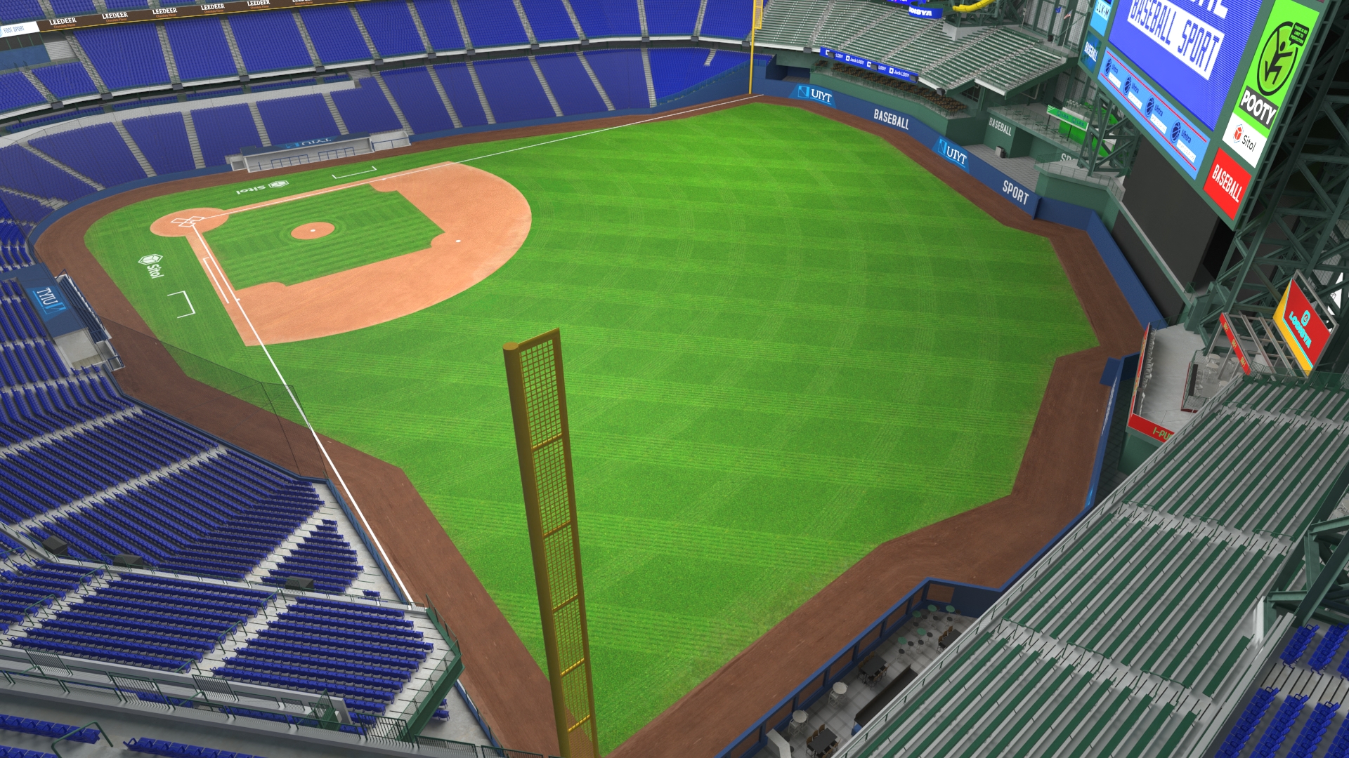 Stadium with Retractable Roof 3D model
