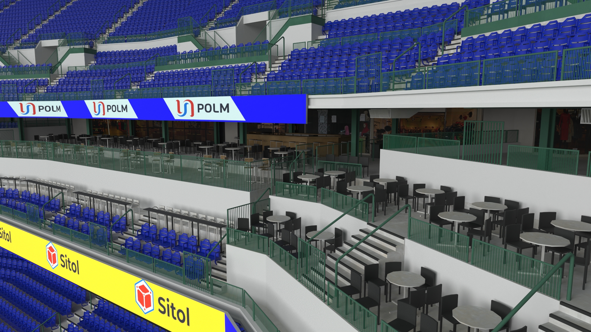 Stadium with Retractable Roof 3D model