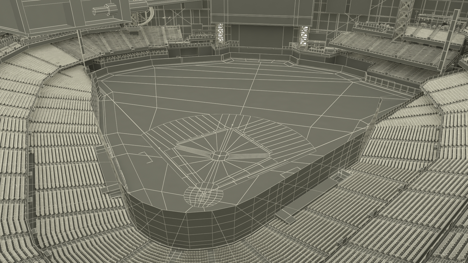 Stadium with Retractable Roof 3D model