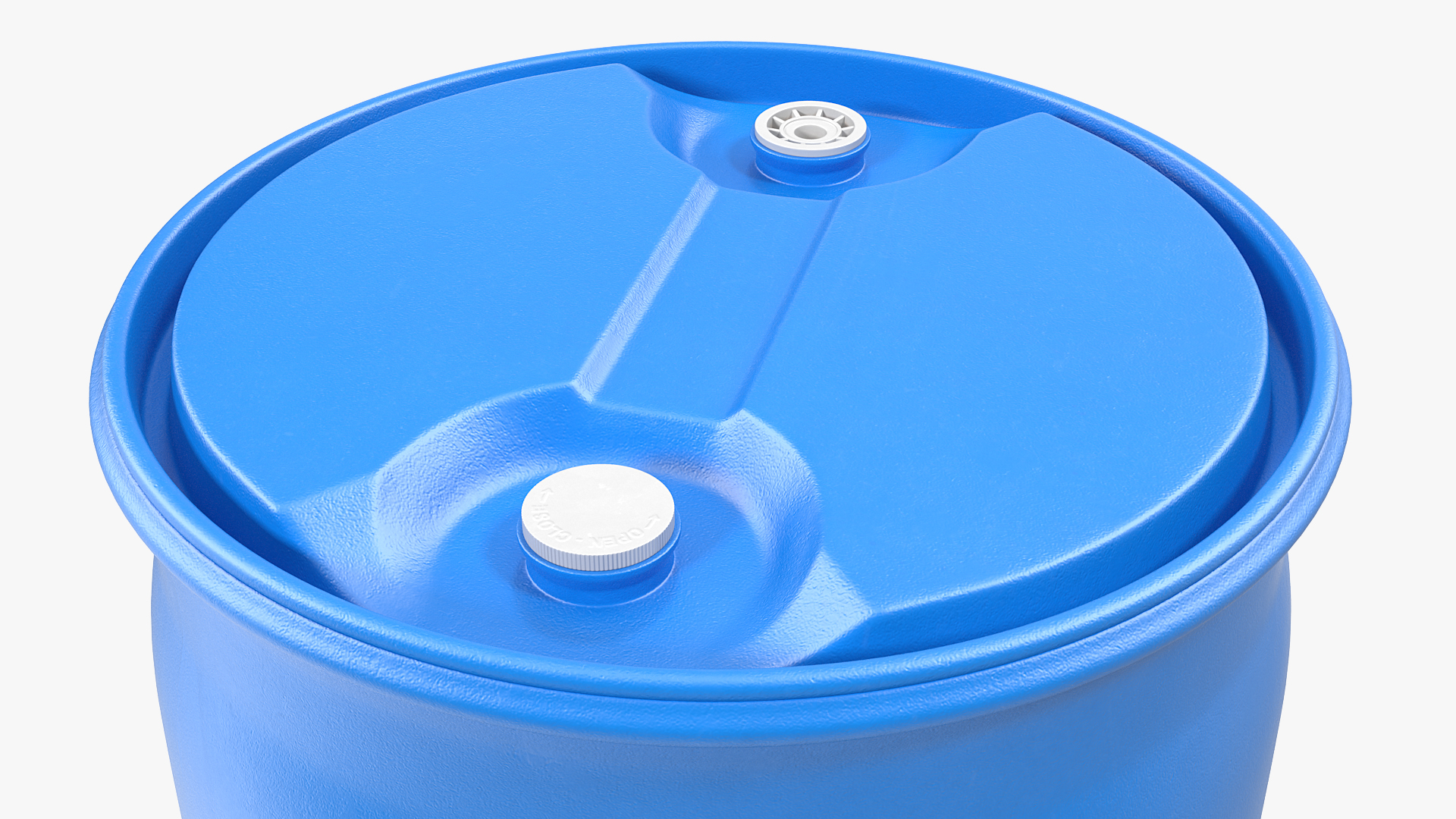 Round Plastic Barrel 30 Gal 3D