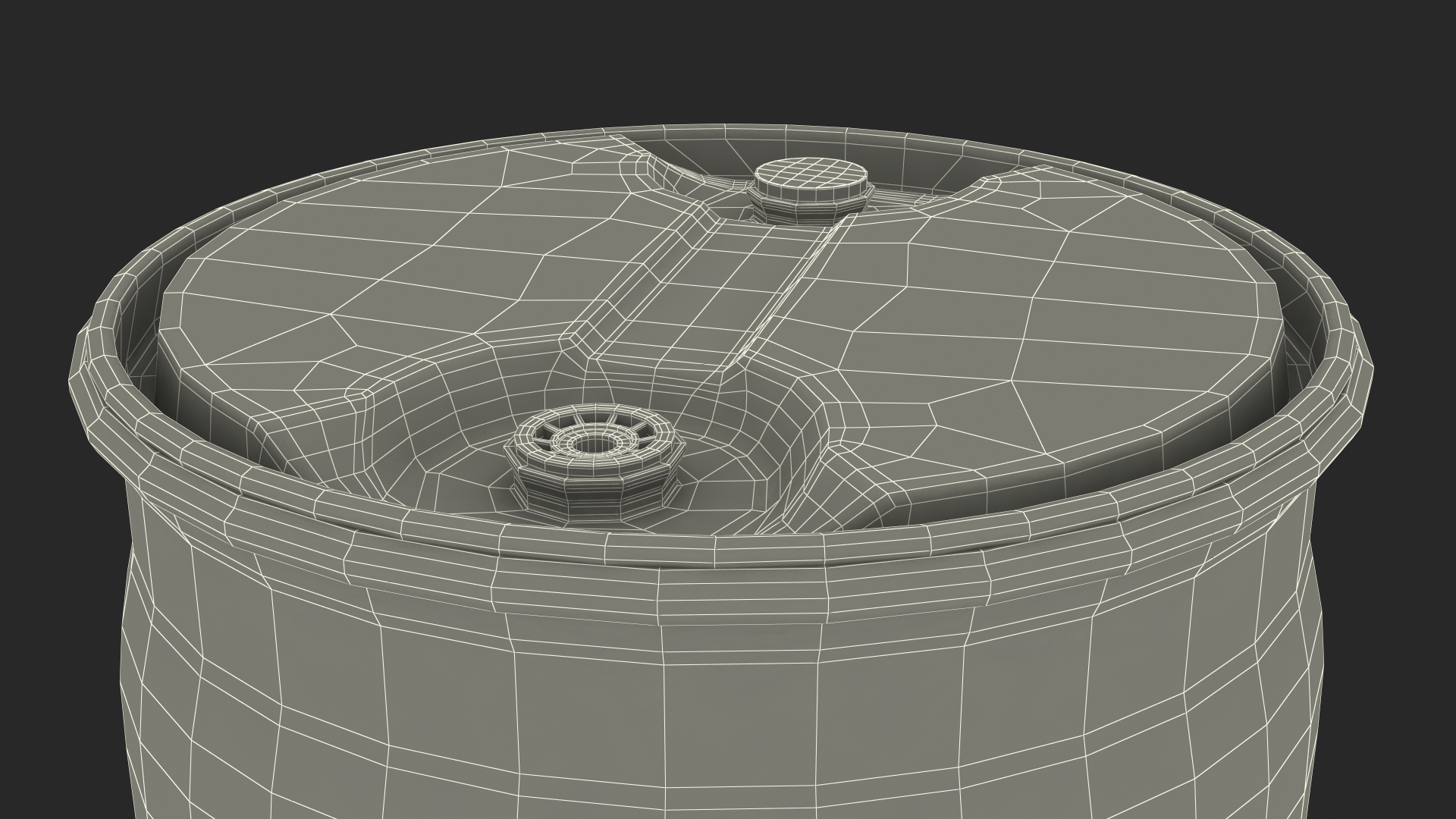 Round Plastic Barrel 30 Gal 3D