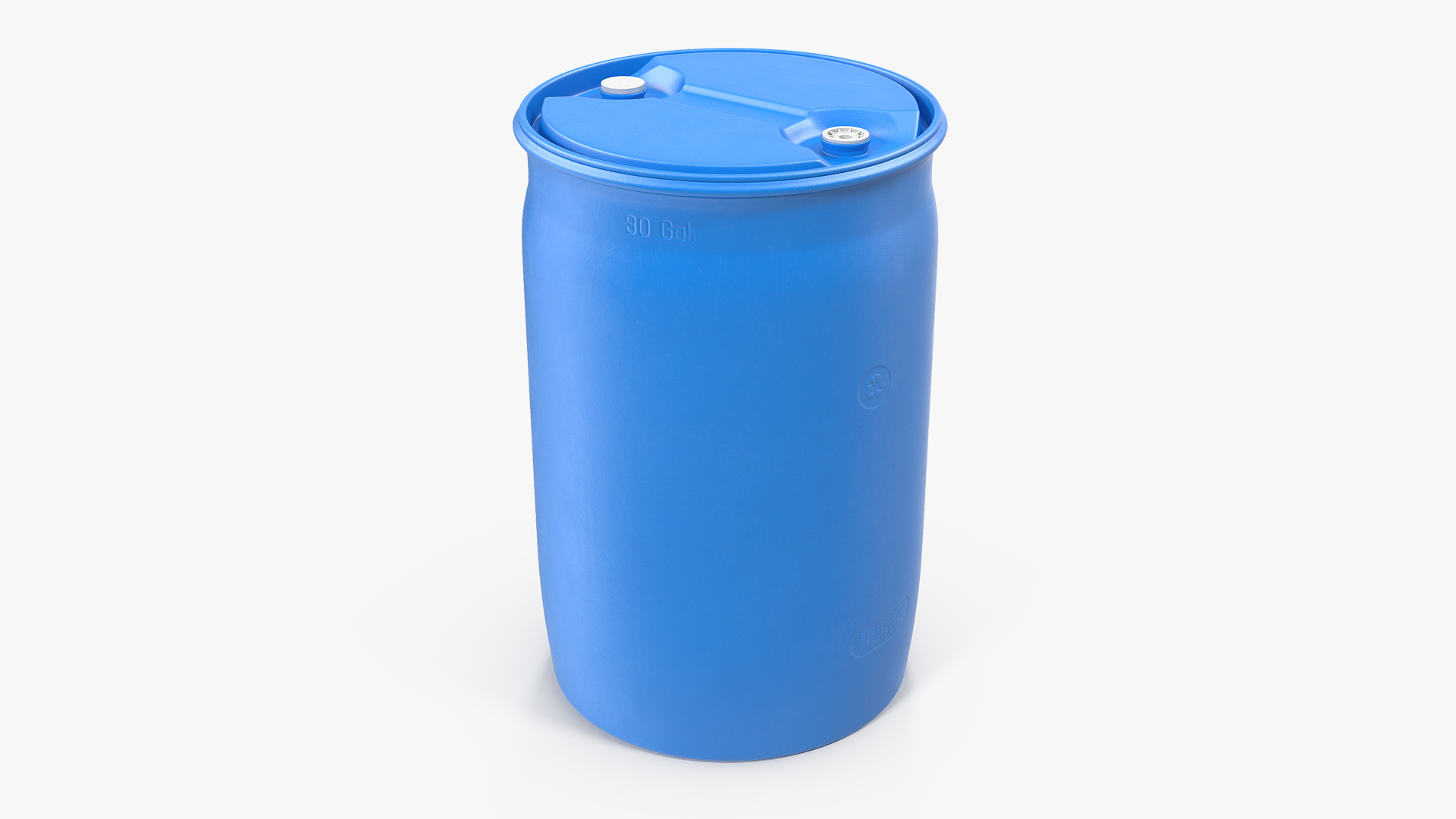 Round Plastic Barrel 30 Gal 3D