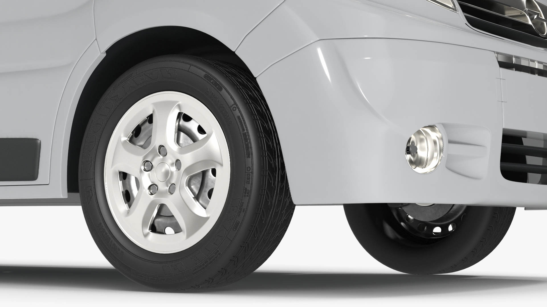 White Transporter Opel Vivaro 3D model