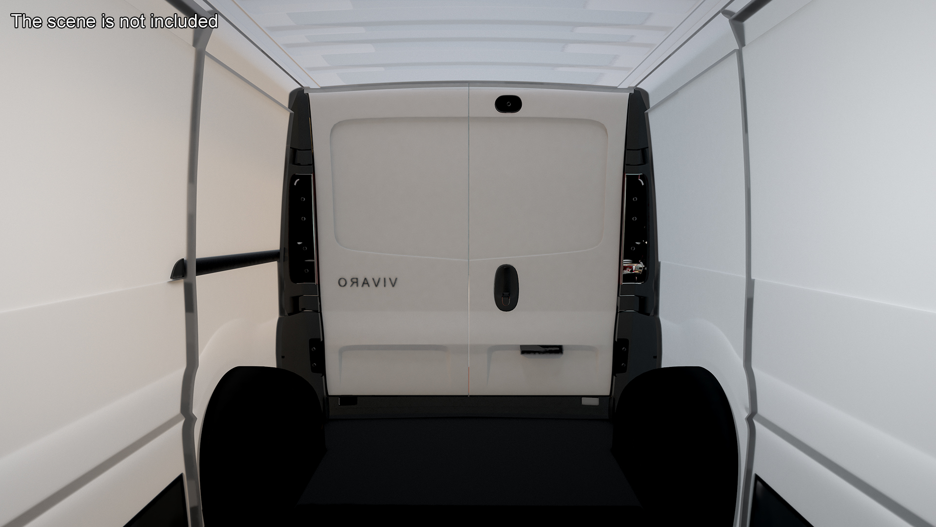 White Transporter Opel Vivaro 3D model
