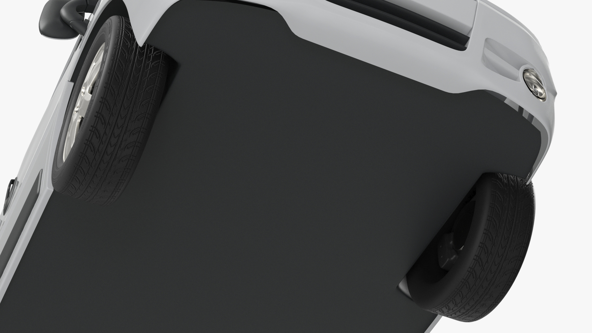 White Transporter Opel Vivaro 3D model