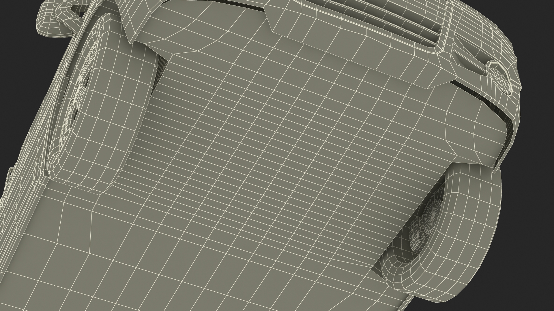 White Transporter Opel Vivaro 3D model