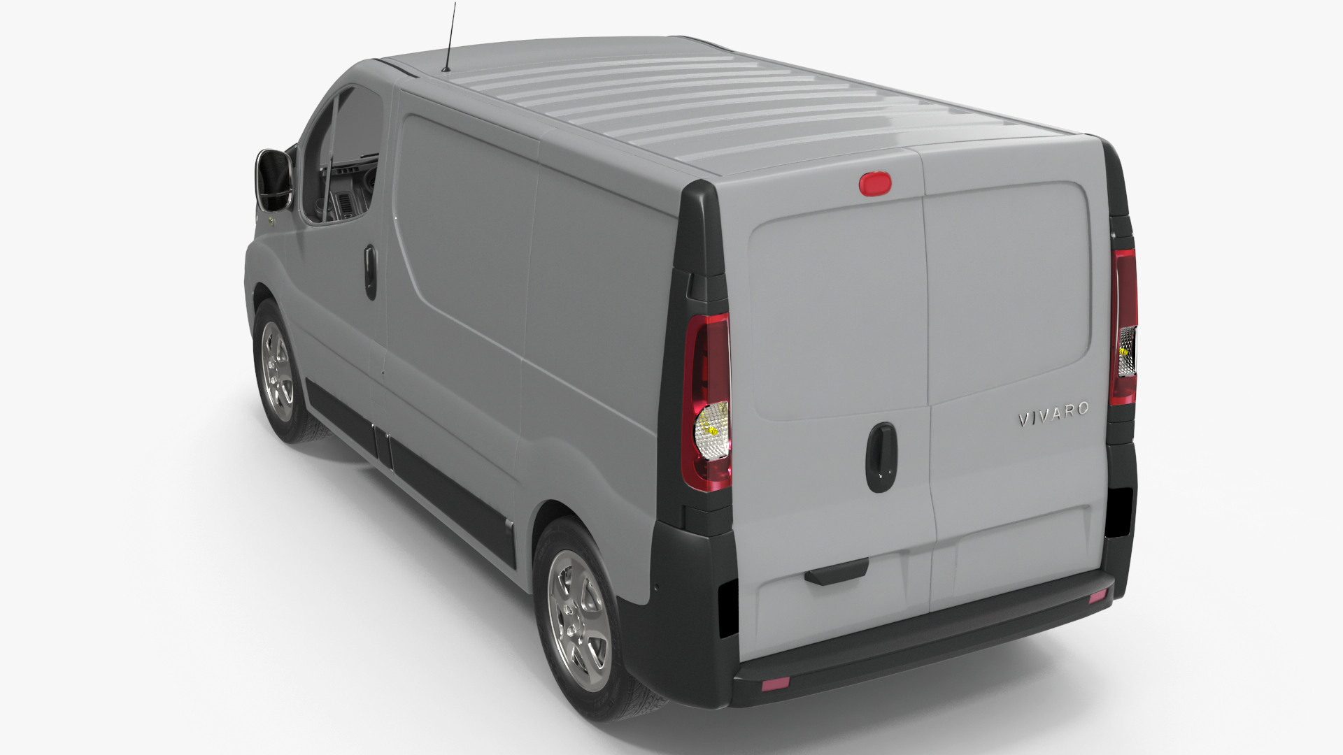 White Transporter Opel Vivaro 3D model
