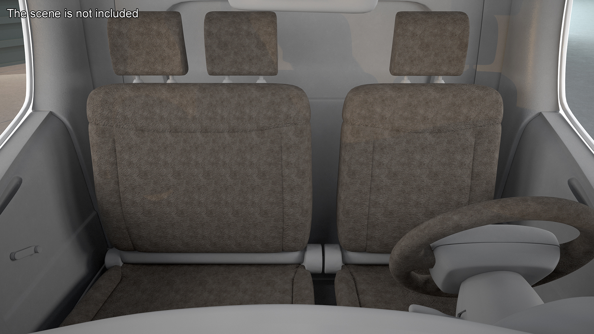 White Transporter Opel Vivaro 3D model