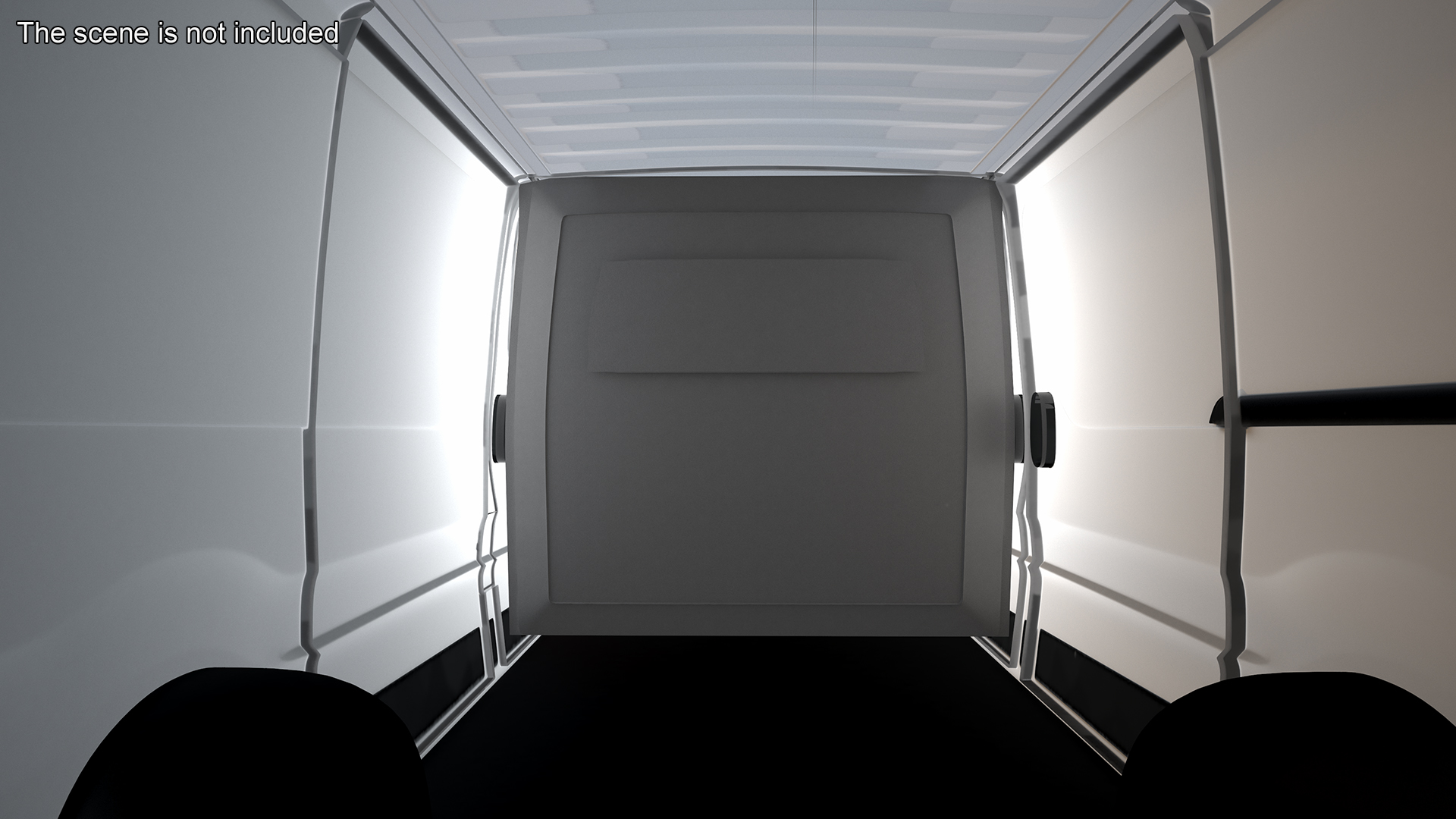 White Transporter Opel Vivaro 3D model
