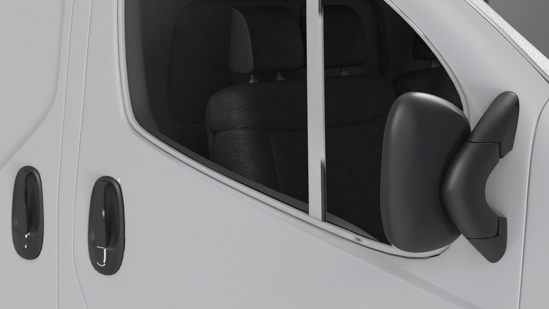 White Transporter Opel Vivaro 3D model