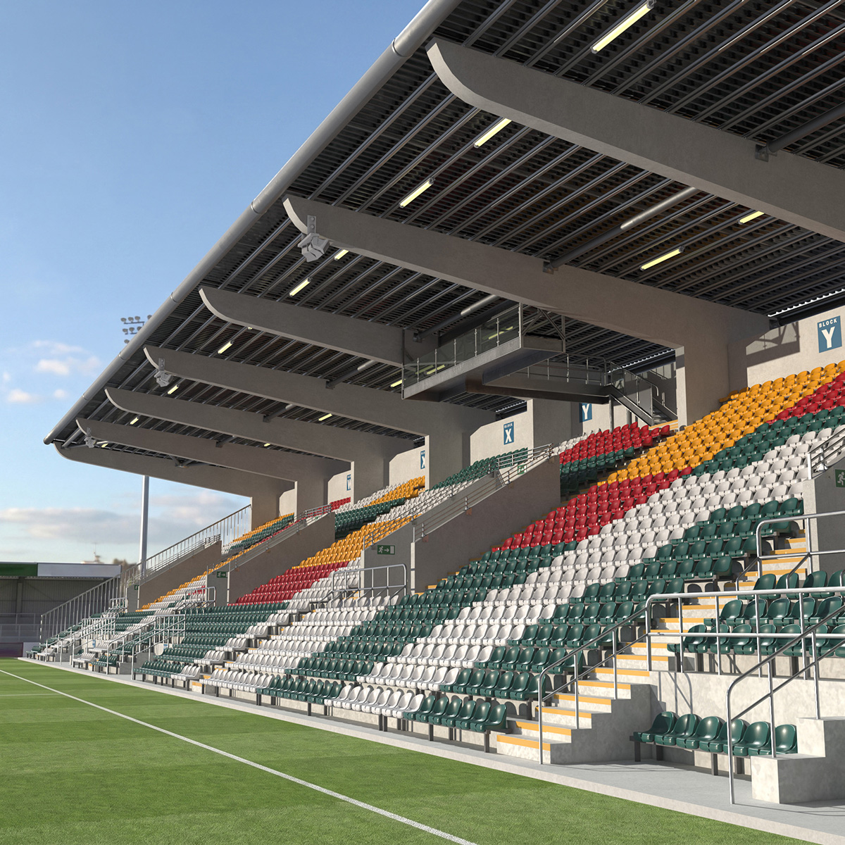 Outdoor Sports Stadium Stand with Roof