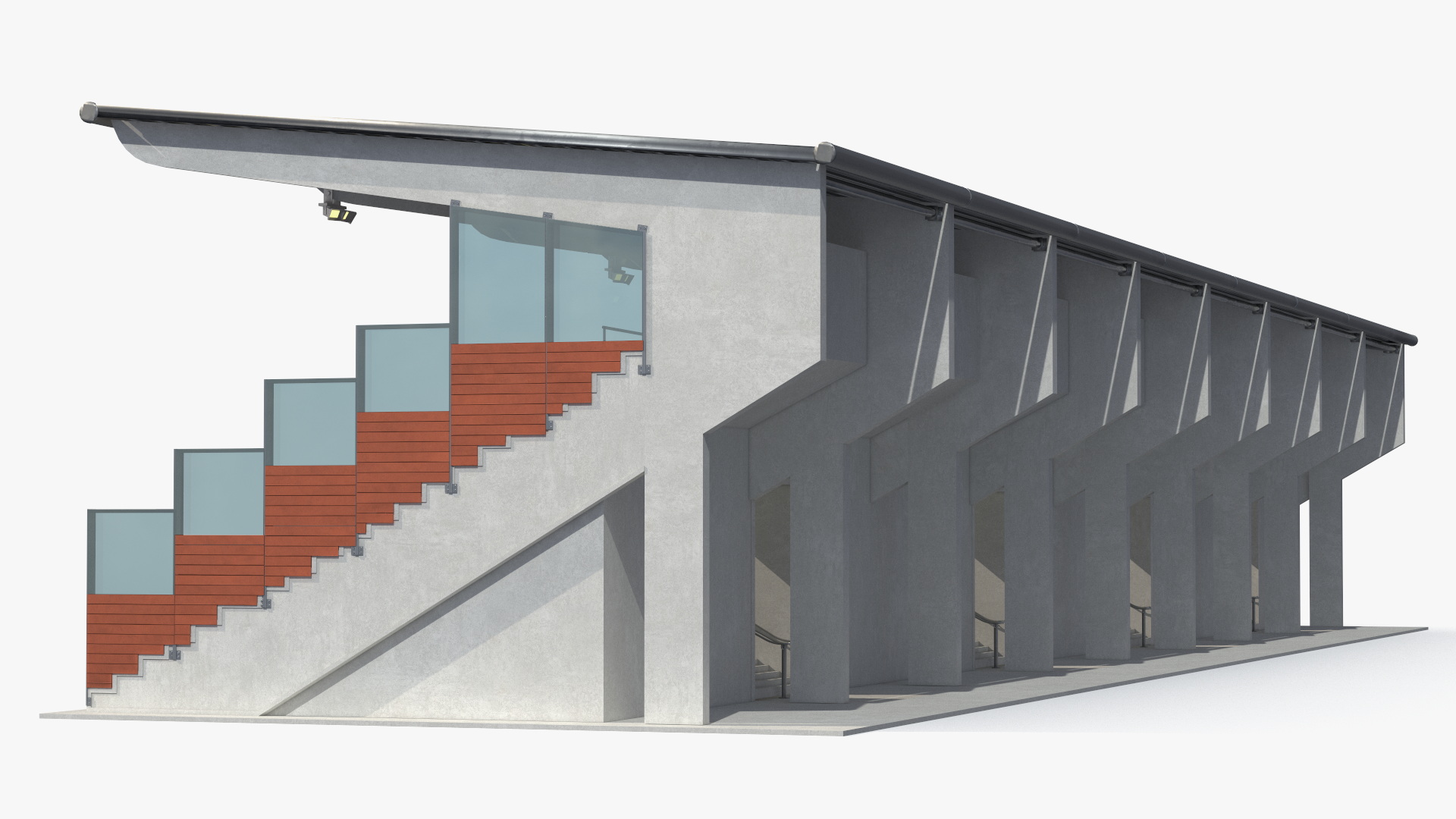 Outdoor Sports Stadium Stand with Roof, view 5