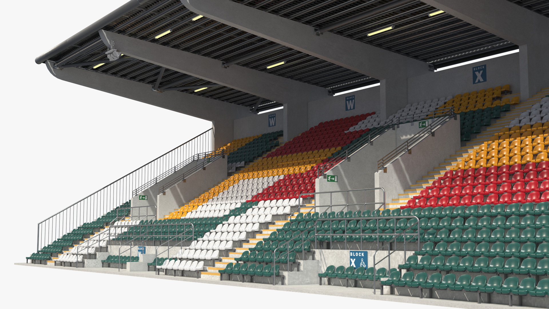 Outdoor Sports Stadium Stand with Roof, view 7