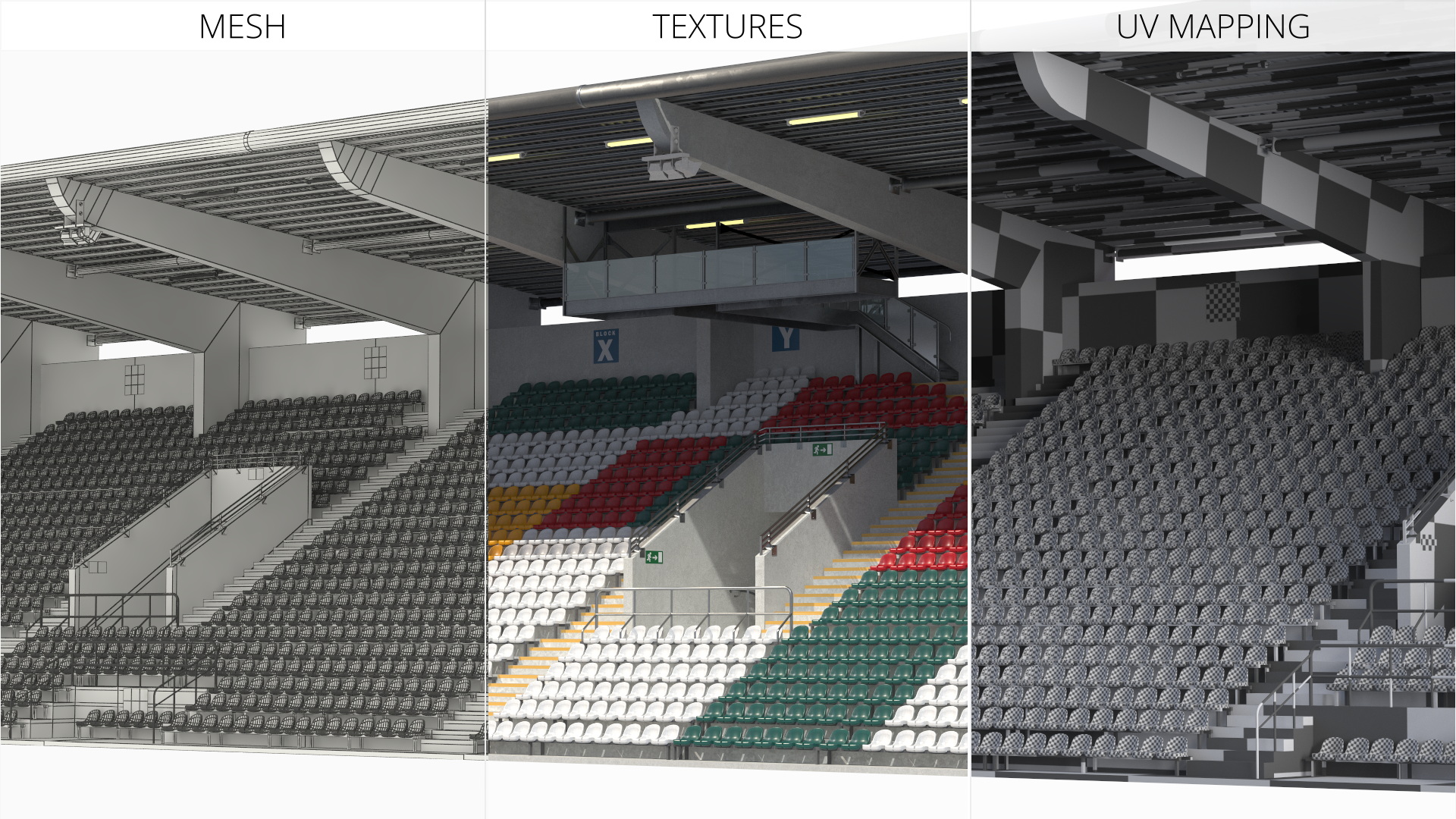 Outdoor Sports Stadium Stand with Roof, view 11
