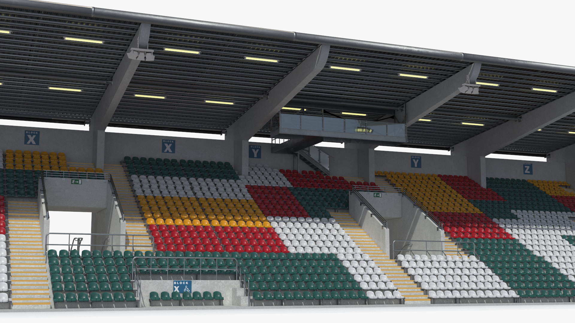 Outdoor Sports Stadium Stand with Roof, view 6