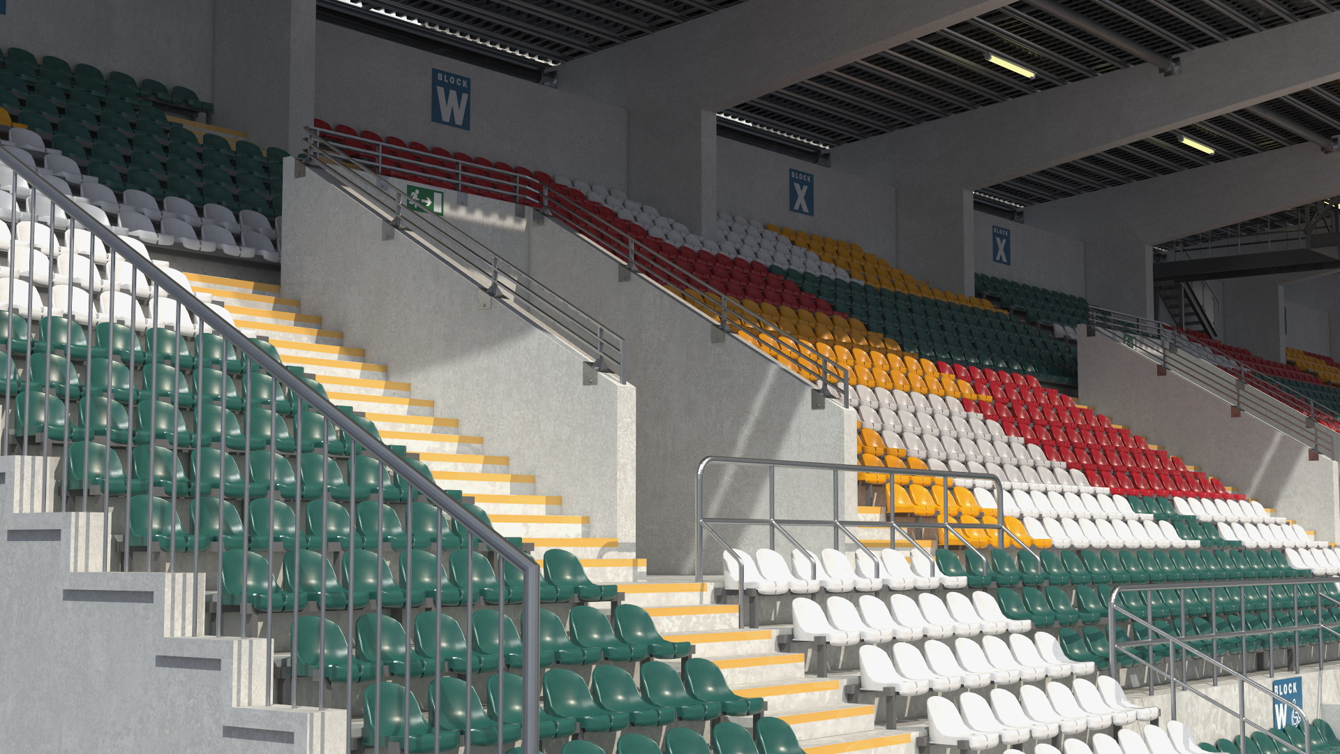 Outdoor Sports Stadium Stand with Roof, view 8