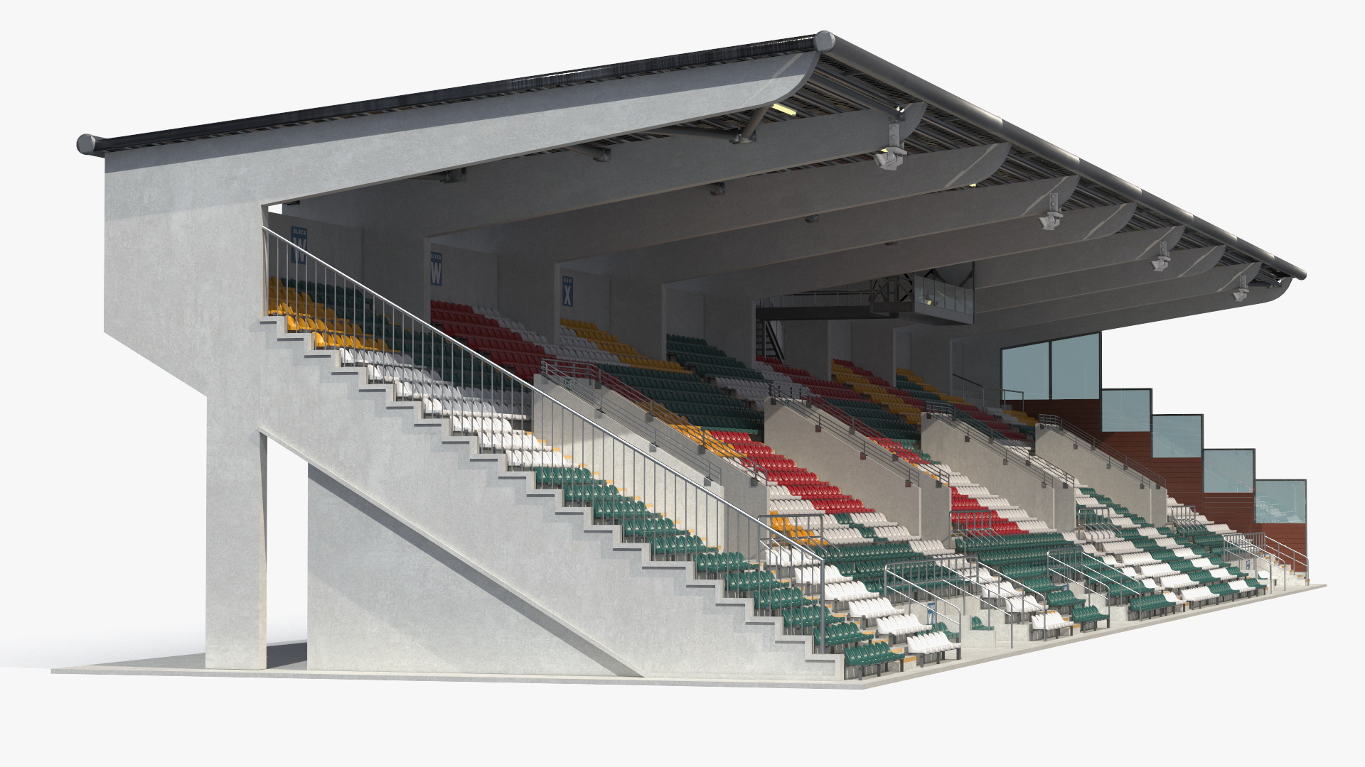 Outdoor Sports Stadium Stand with Roof, view 4