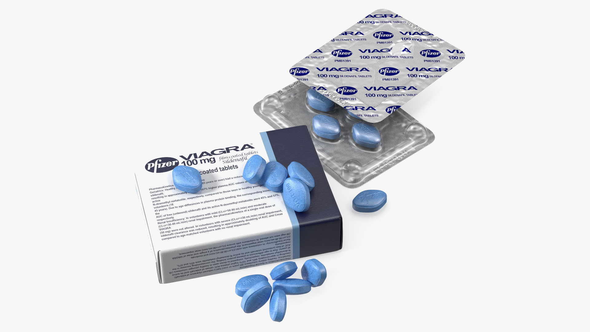 3D Bunch of Viagra Pills