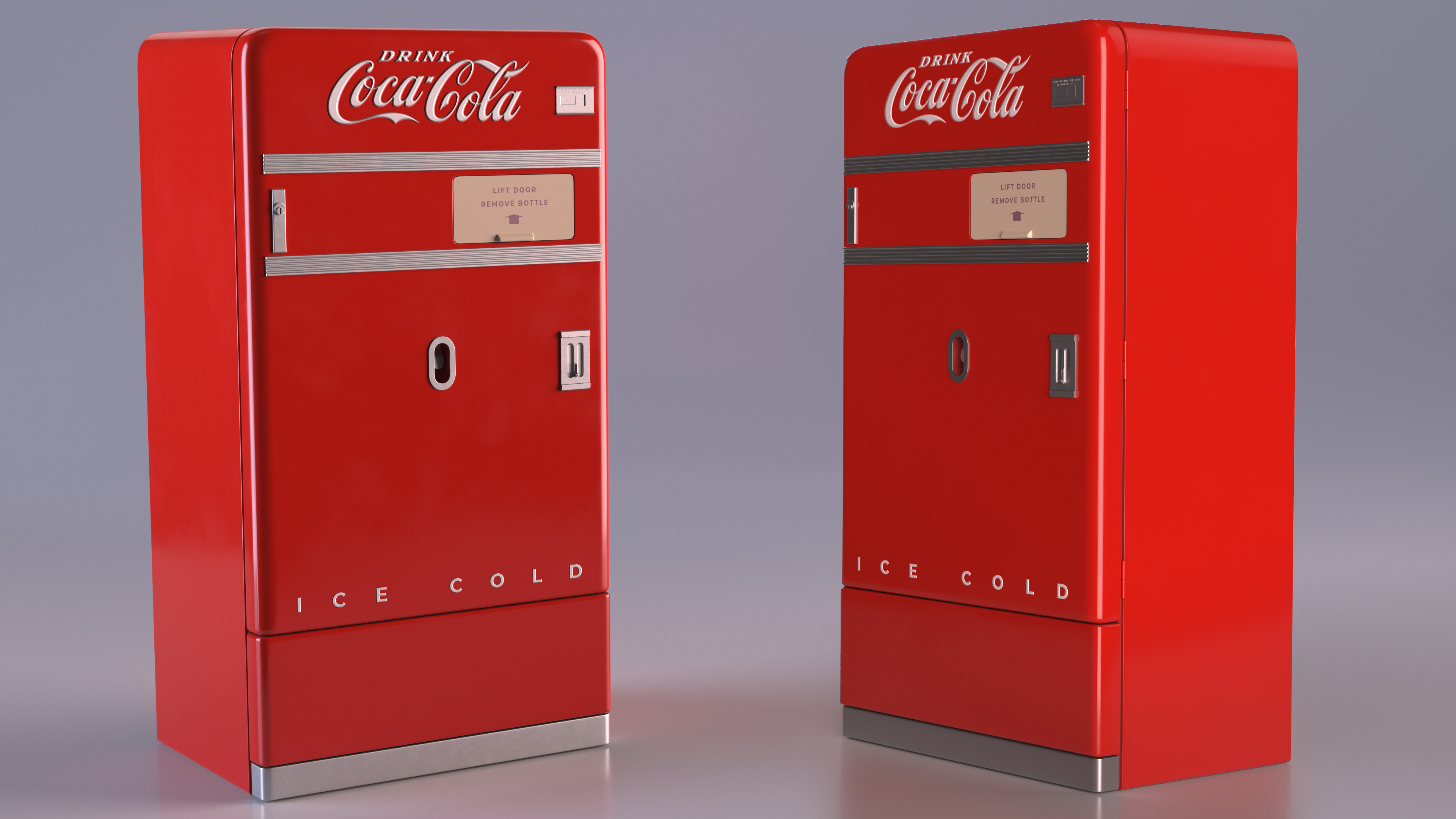 3D Vintage Coca Cola Vending Machine model