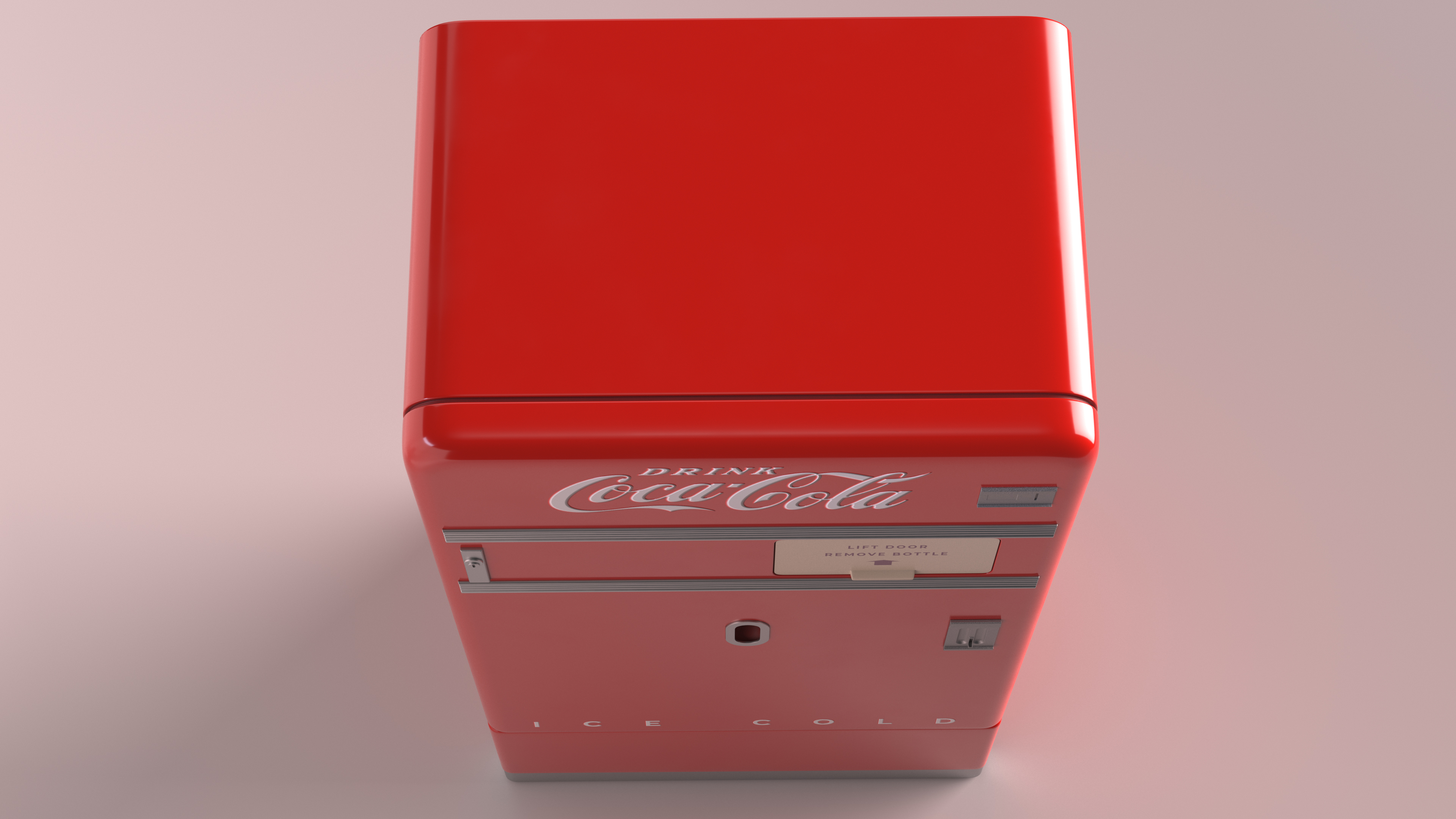 3D Vintage Coca Cola Vending Machine model