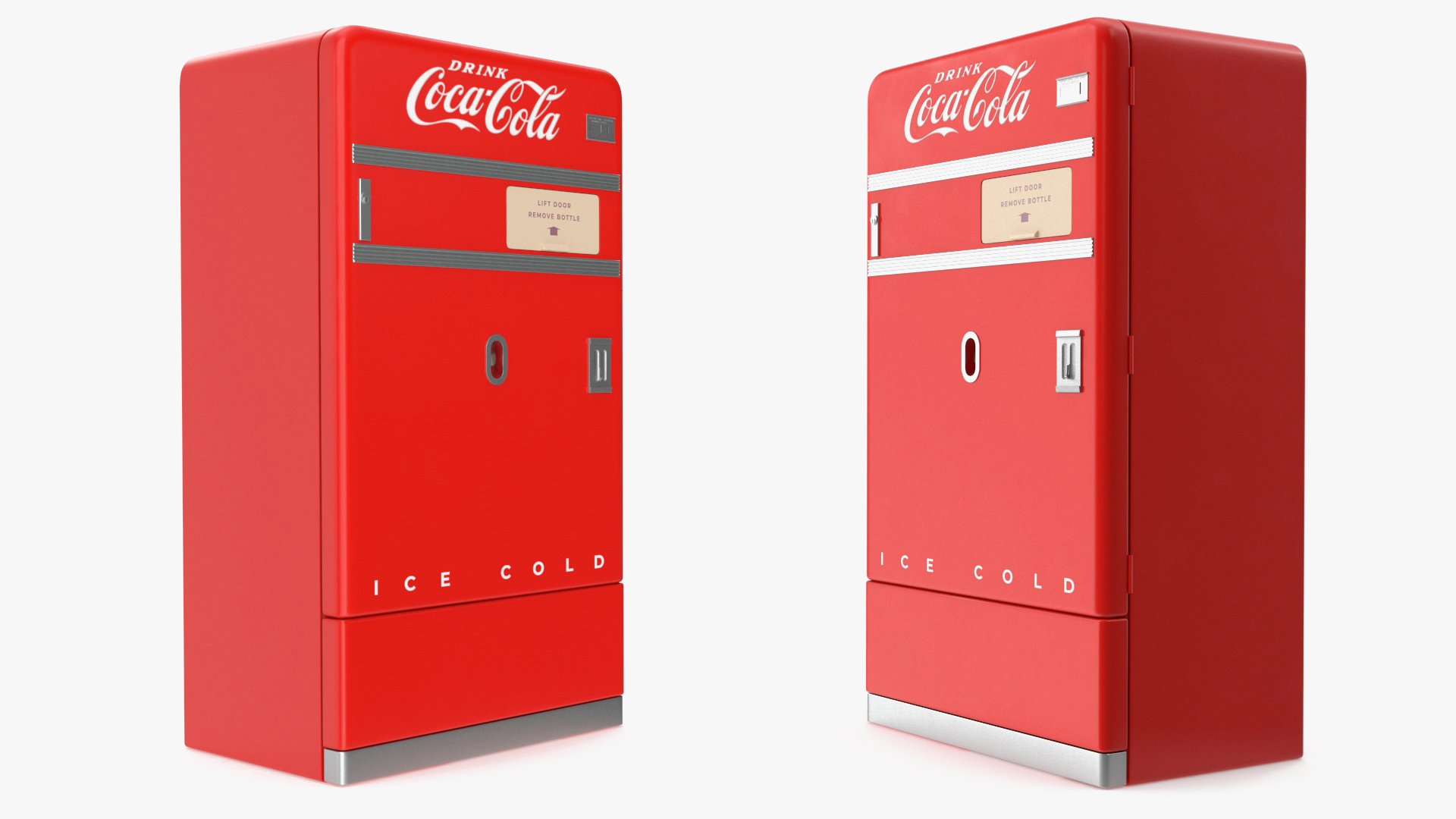 3D Vintage Coca Cola Vending Machine model