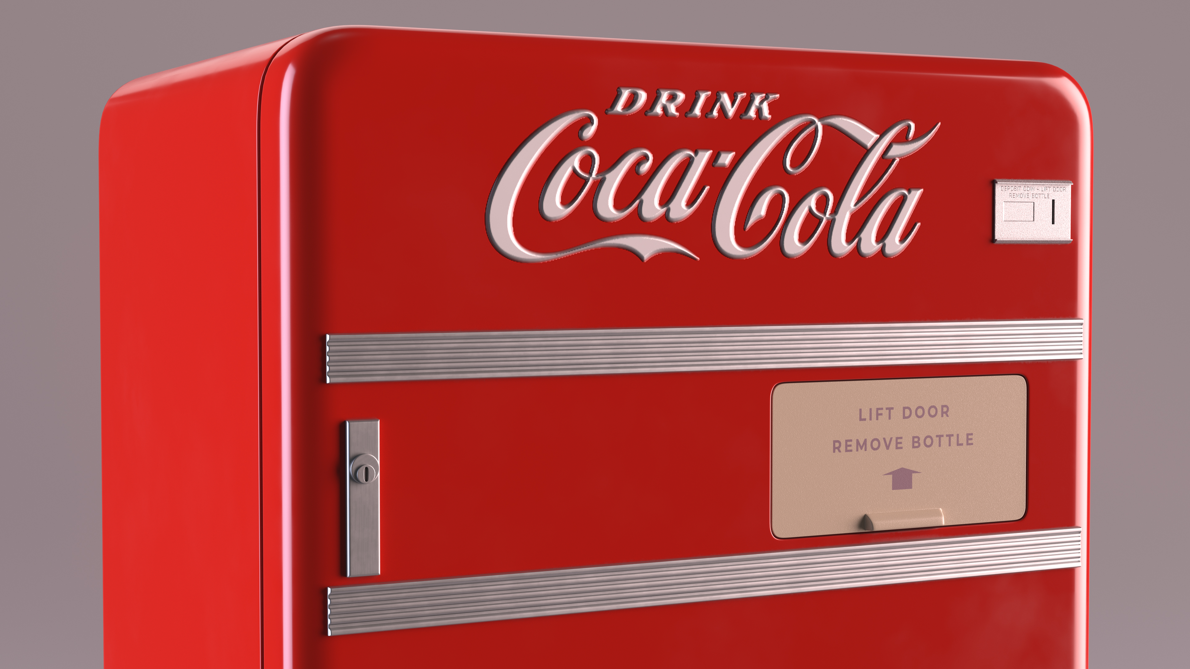 3D Vintage Coca Cola Vending Machine model