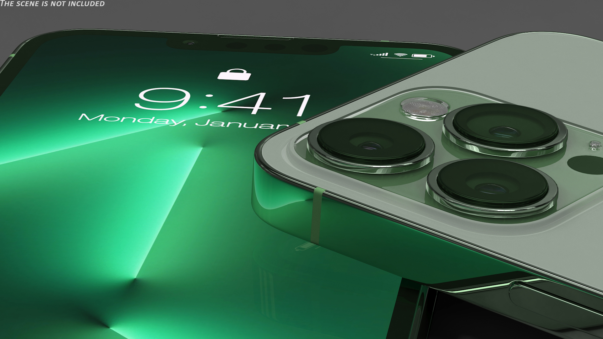 Apple iPhone 13 Pro Alpine Green 3D