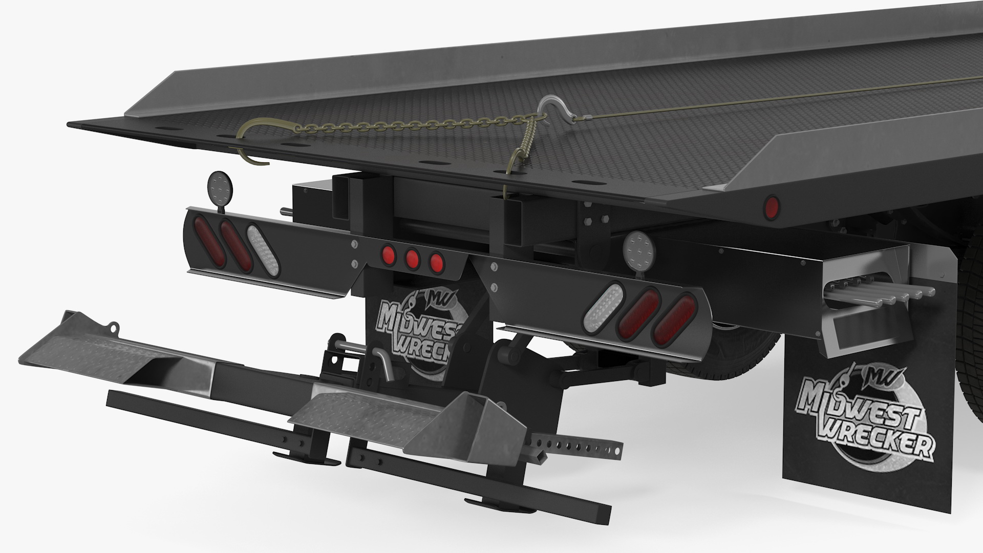 3D Ford F650 Tow Truck Rigged