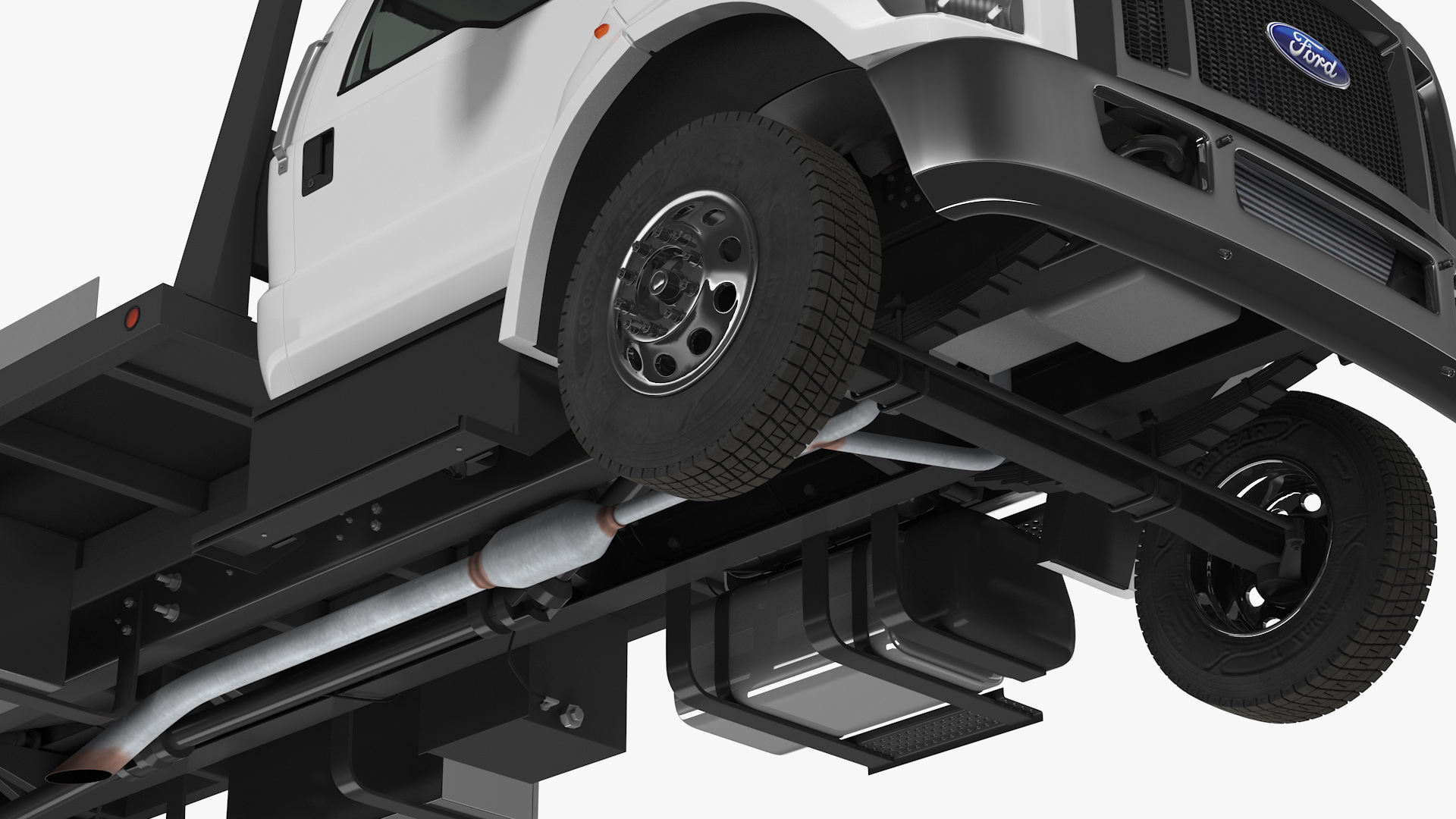 3D Ford F650 Tow Truck Rigged