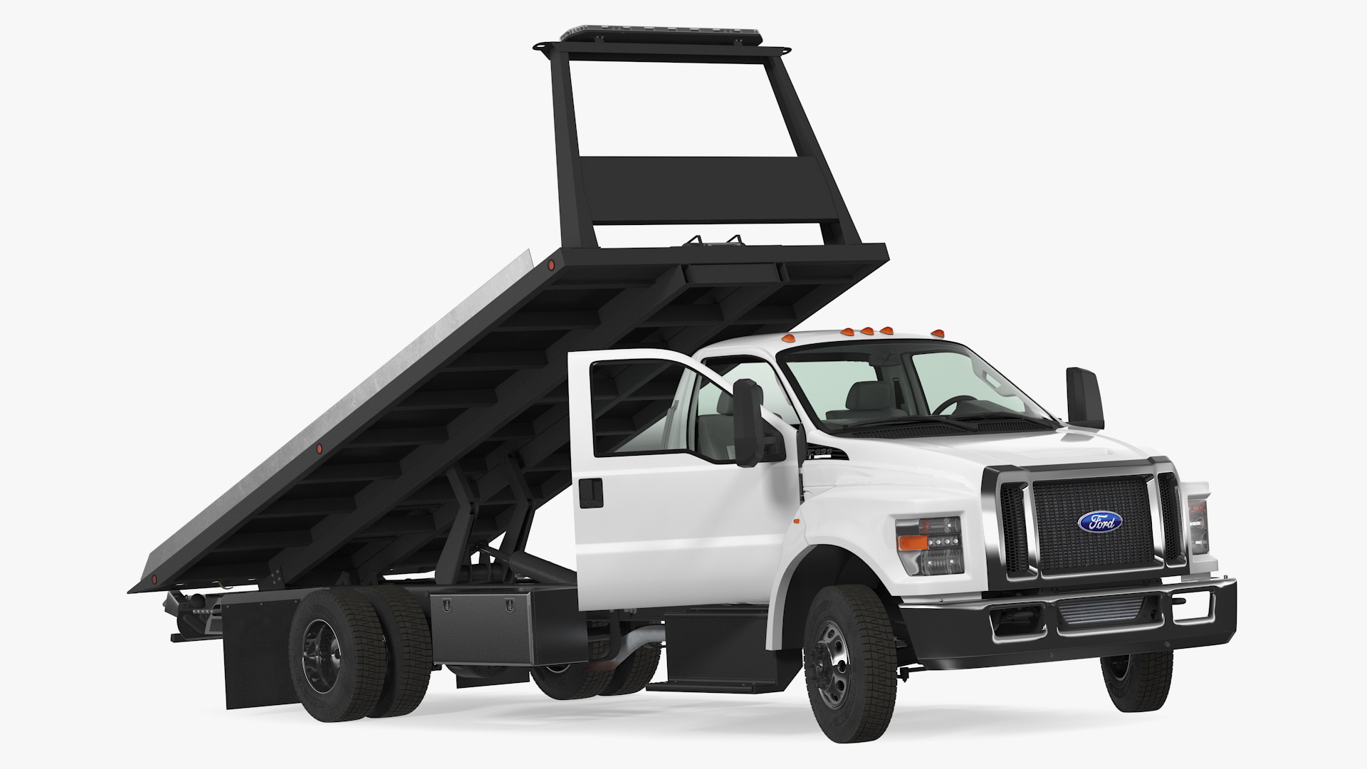 3D Ford F650 Tow Truck Rigged