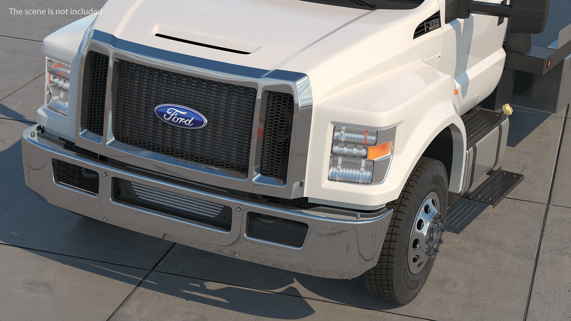 3D Ford F650 Tow Truck Rigged