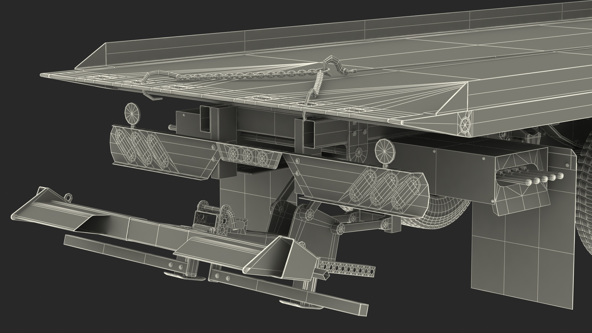 3D Ford F650 Tow Truck Rigged