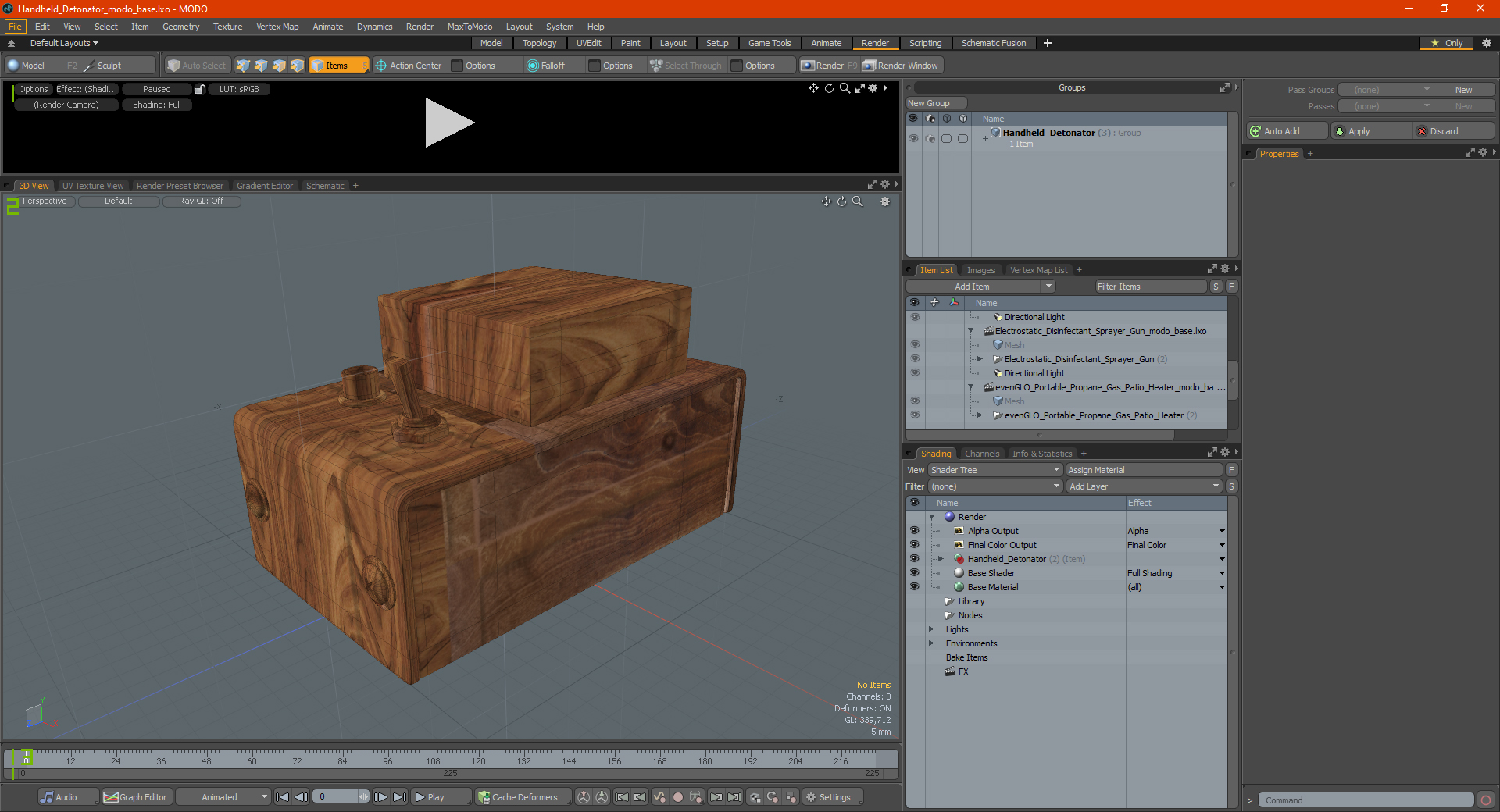 3D Handheld Detonator model