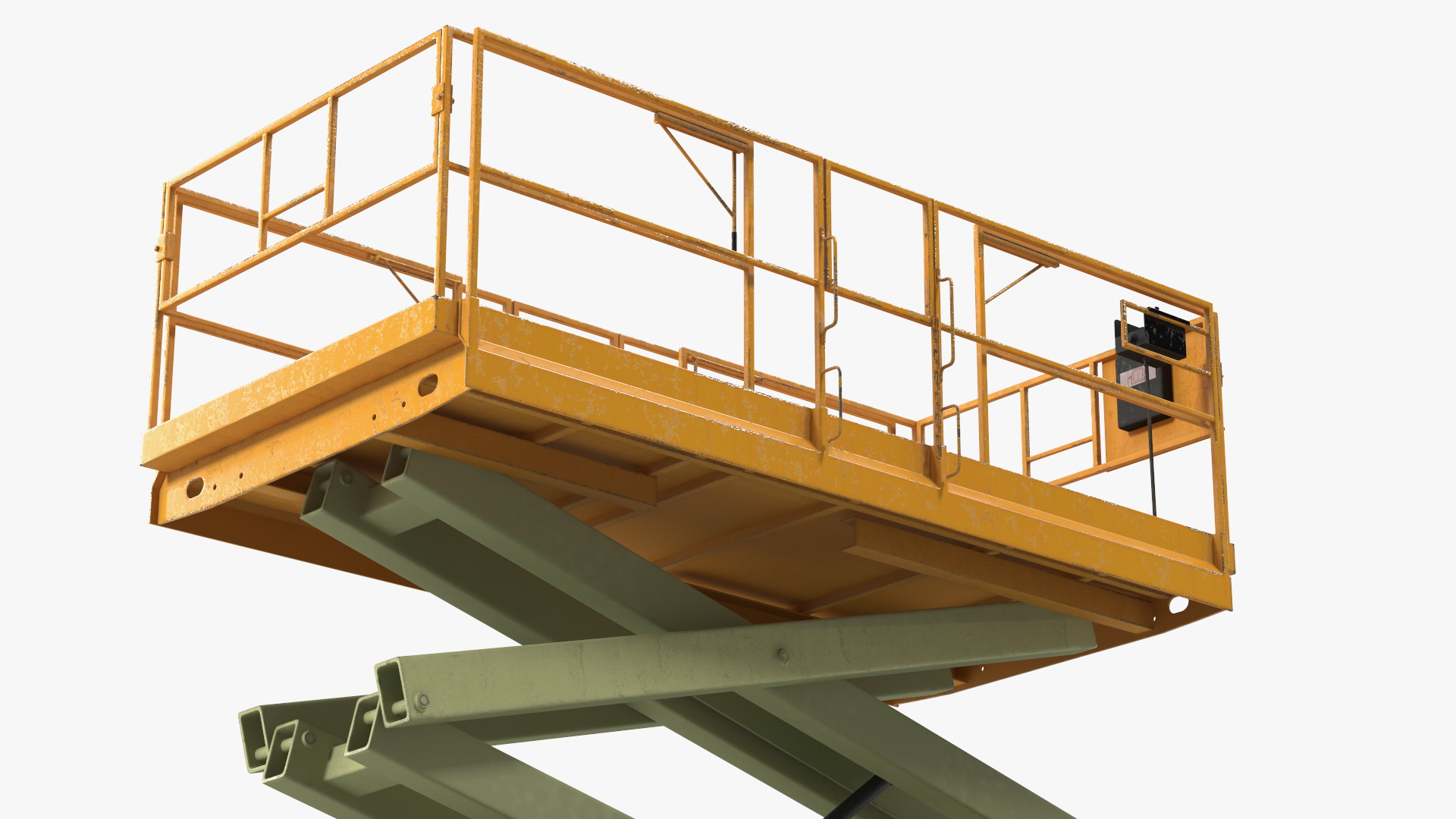 Scissor Lift Platform Rigged for Cinema 4D 3D