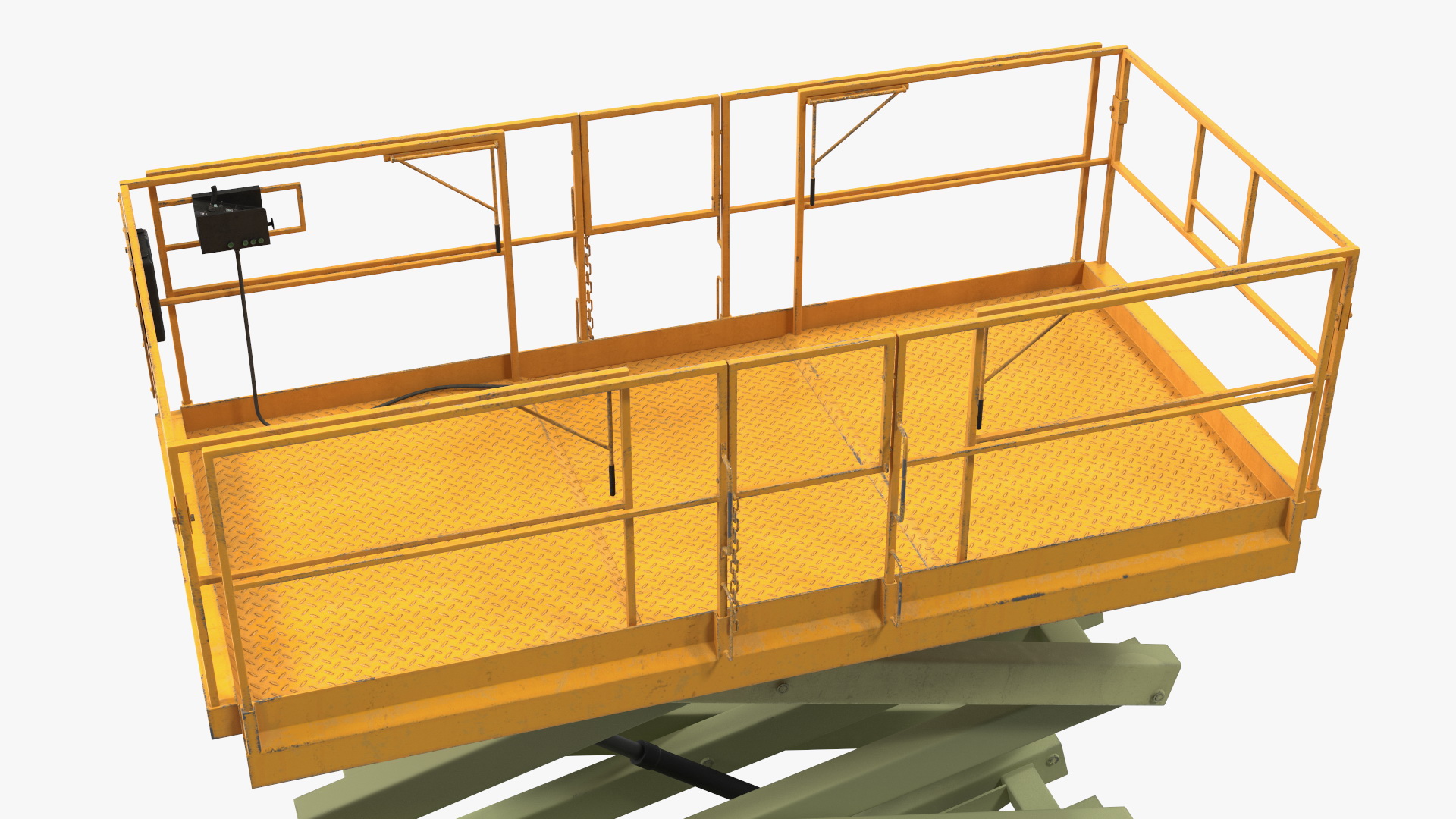 Scissor Lift Platform Rigged for Cinema 4D 3D