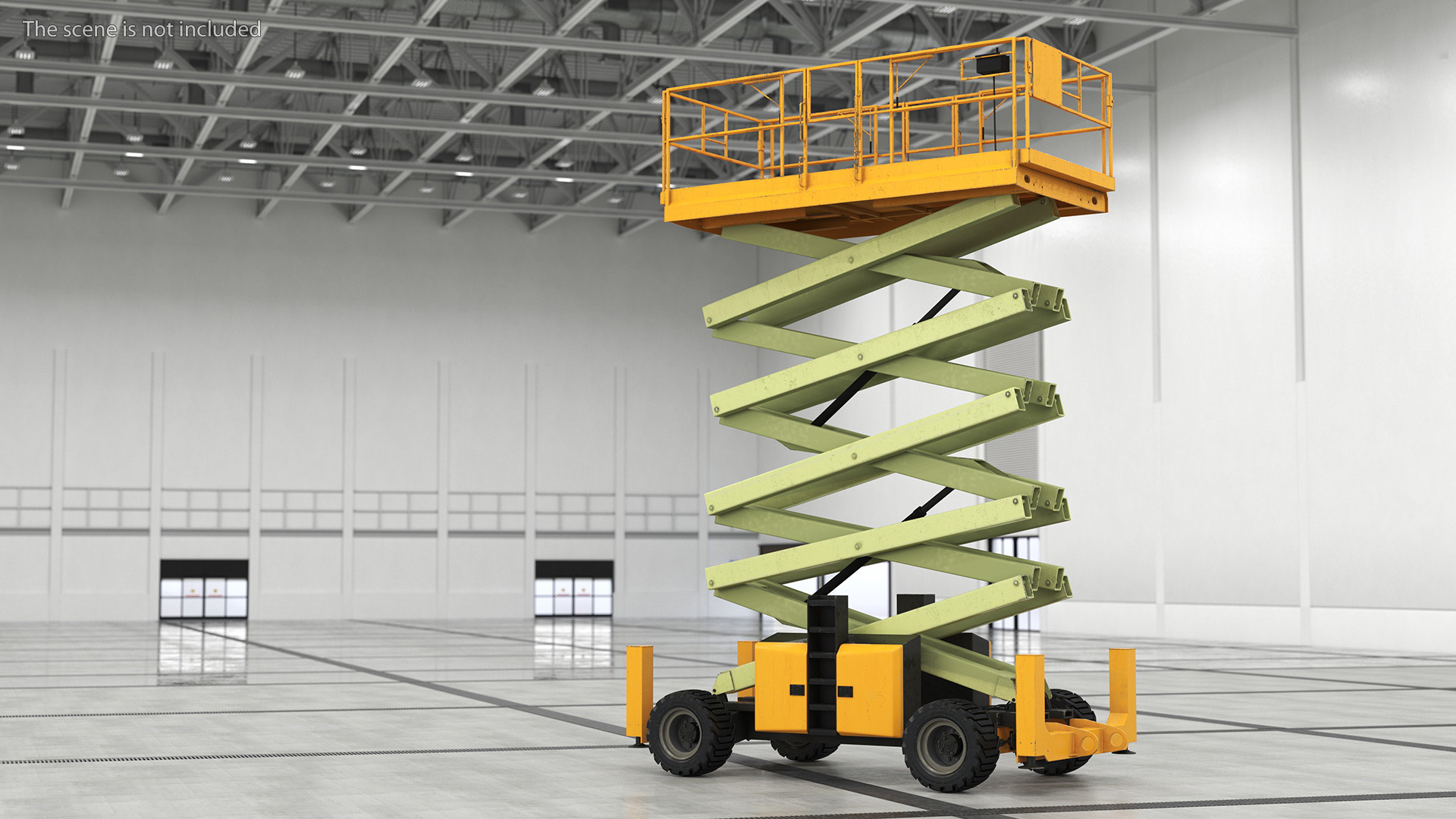 Scissor Lift Platform Rigged for Cinema 4D 3D