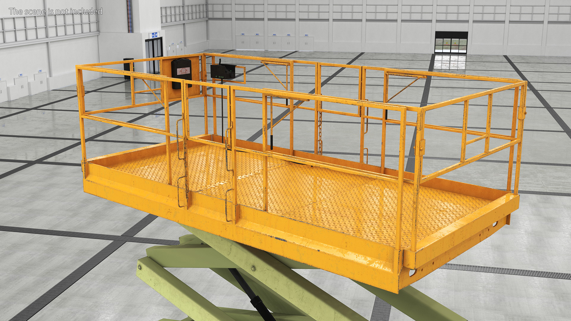 Scissor Lift Platform Rigged for Cinema 4D 3D