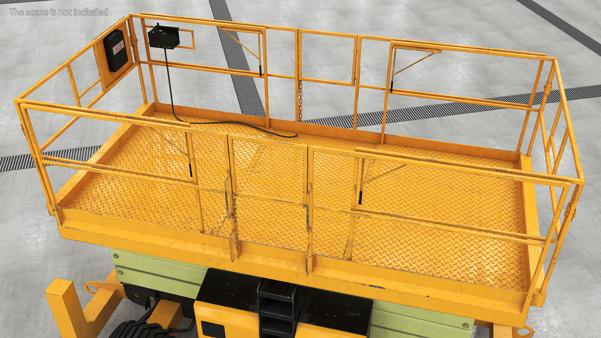 Scissor Lift Platform Rigged for Cinema 4D 3D