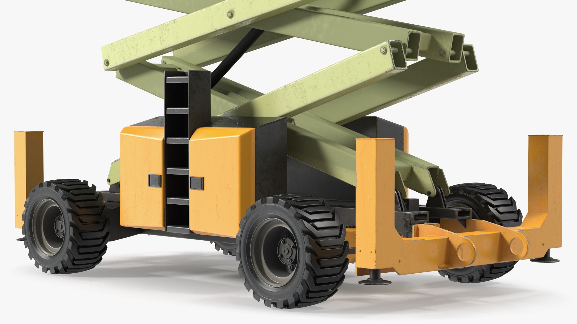 Scissor Lift Platform Rigged for Cinema 4D 3D