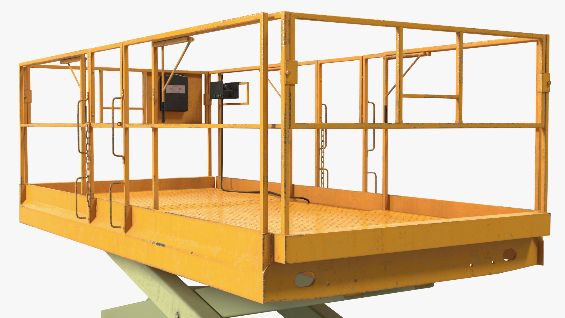 Scissor Lift Platform Rigged for Cinema 4D 3D
