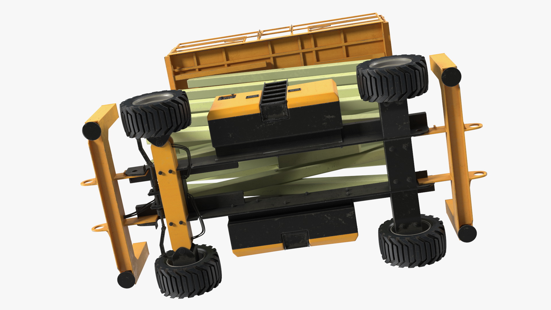 Scissor Lift Platform Rigged for Cinema 4D 3D