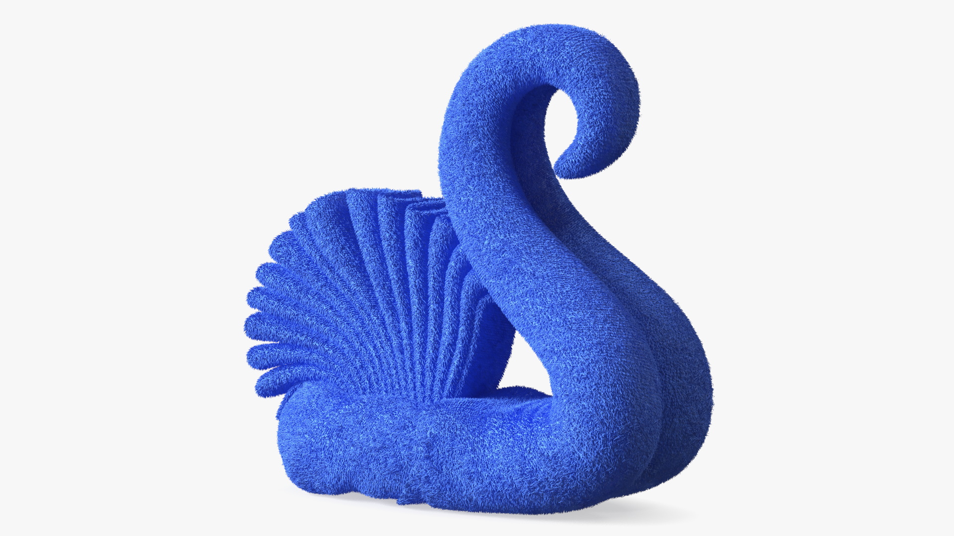 3D Art Towel Swan Blue Fur model