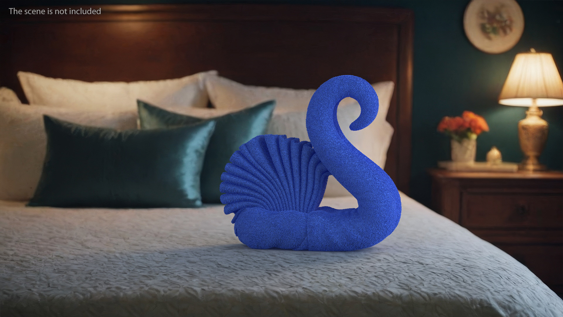 3D Art Towel Swan Blue Fur model
