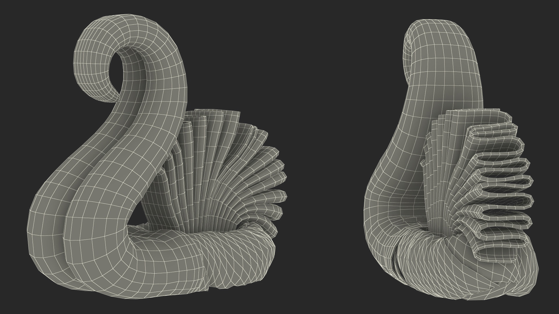 3D Art Towel Swan Blue Fur model