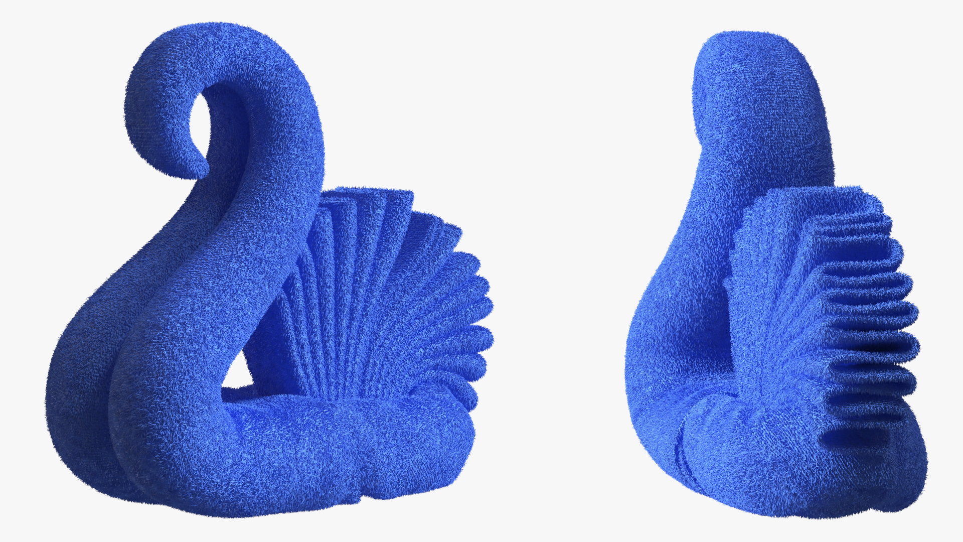 3D Art Towel Swan Blue Fur model