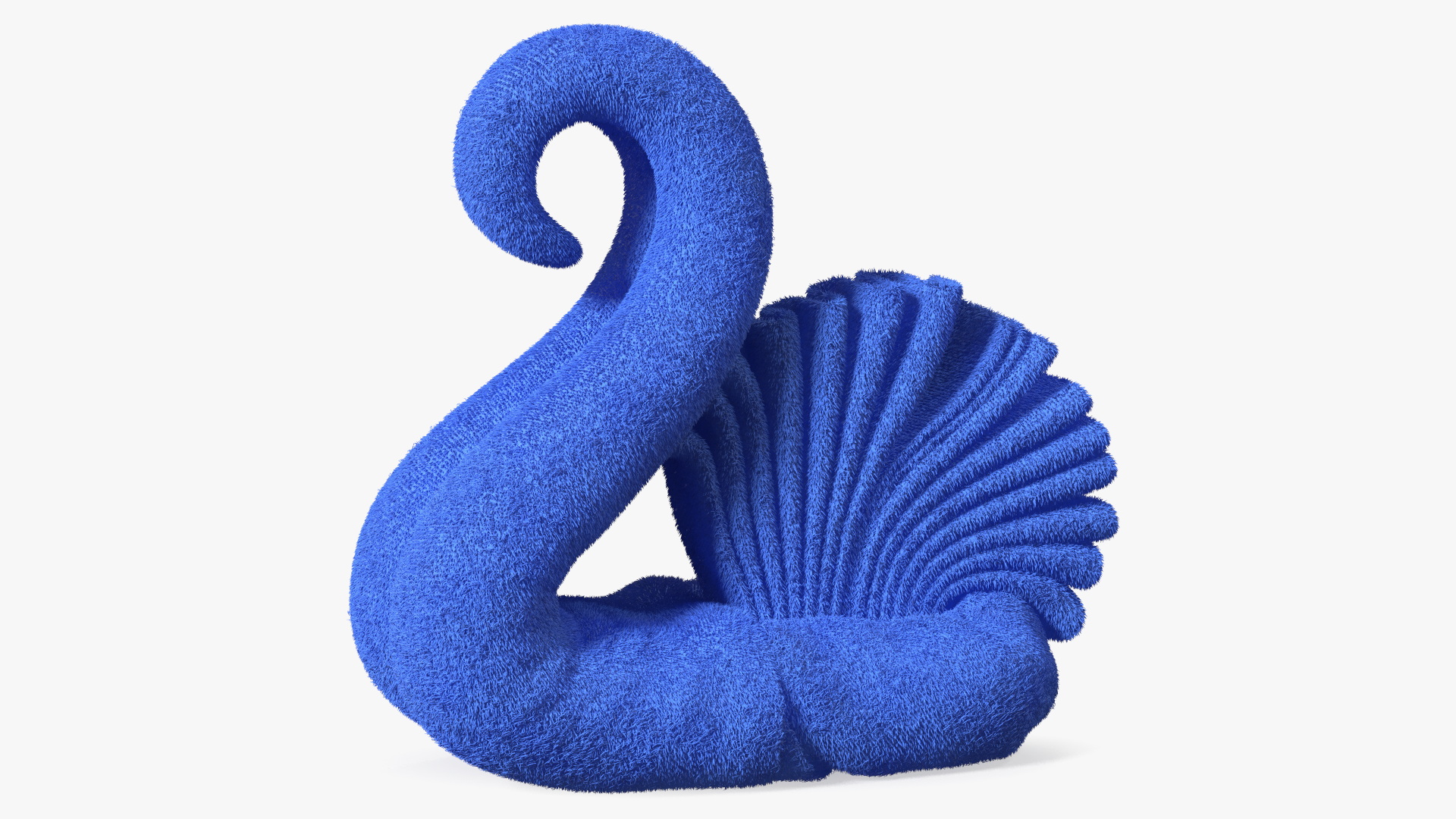 3D Art Towel Swan Blue Fur model