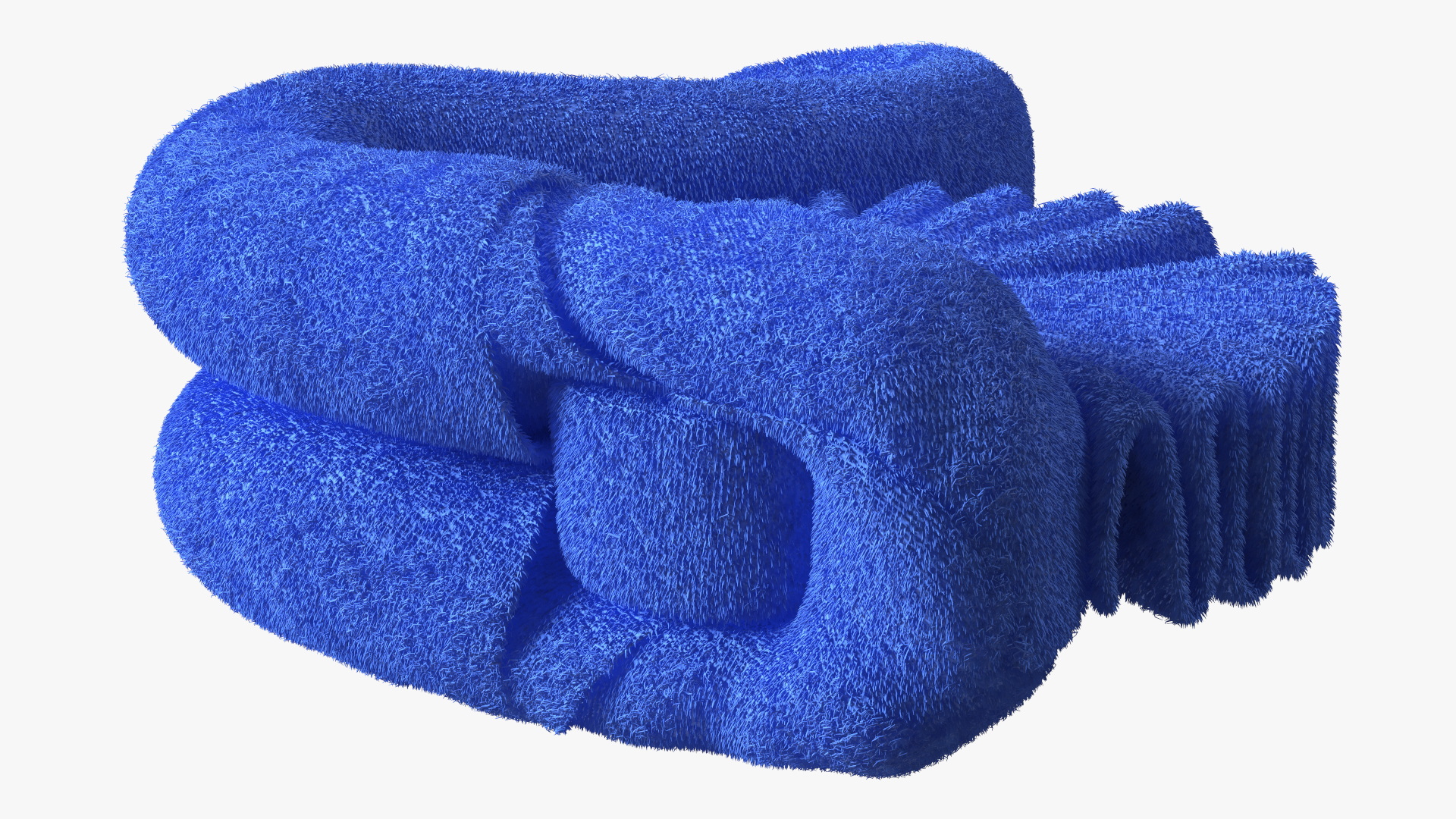 3D Art Towel Swan Blue Fur model