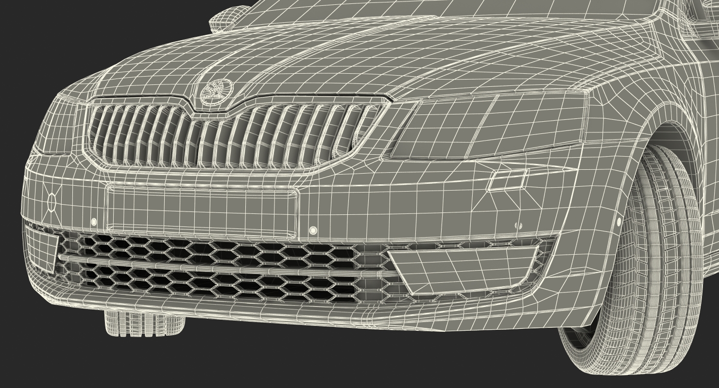 Skoda Octavia 2016 Simple Interior 3D model