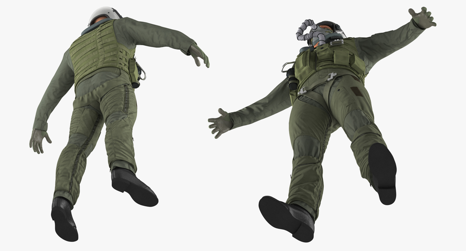 3D Military Jet Fighter Pilot Rigged model