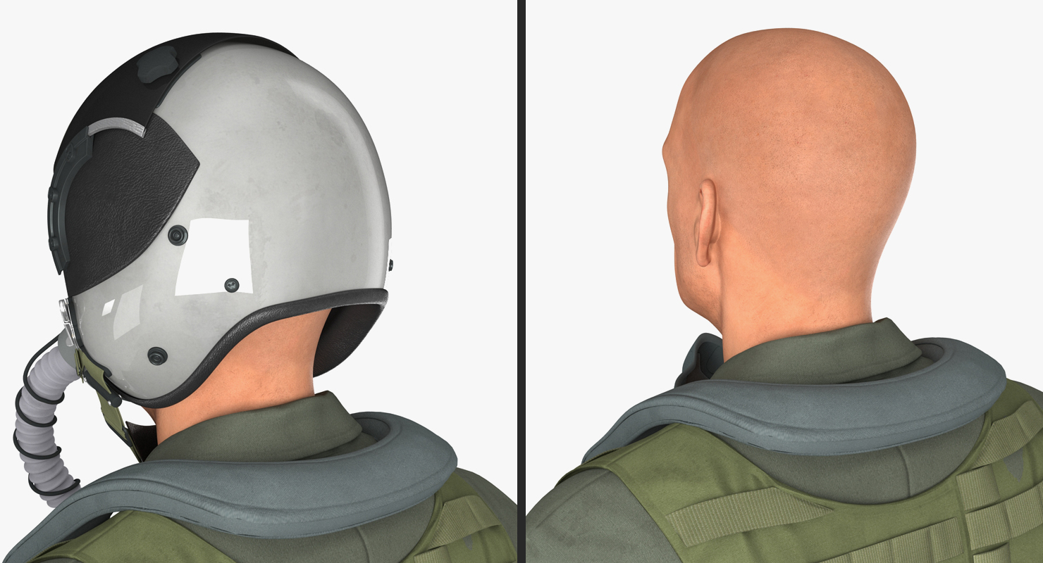 3D Military Jet Fighter Pilot Rigged model